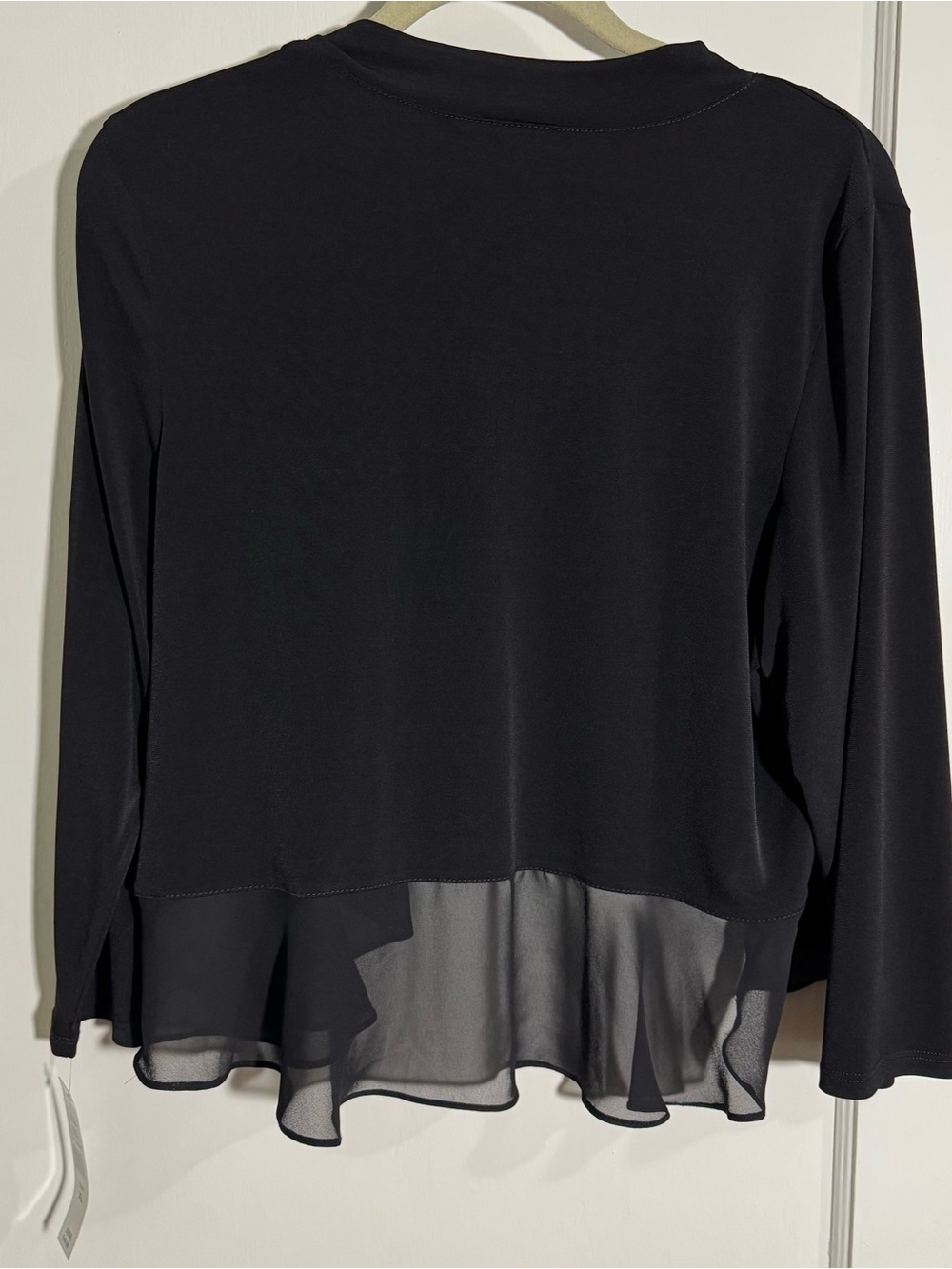 Glamour Black Ruffled Open-Front Cardigan - Picture 2 of 4